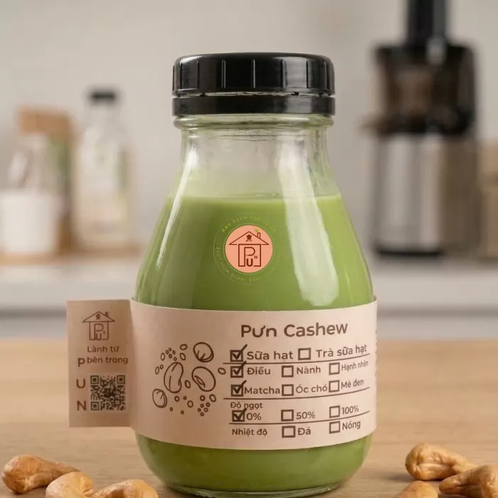 Sữa hạt điều matcha